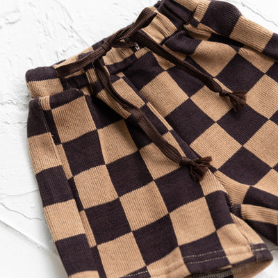 Chocolate Checkered Shorts