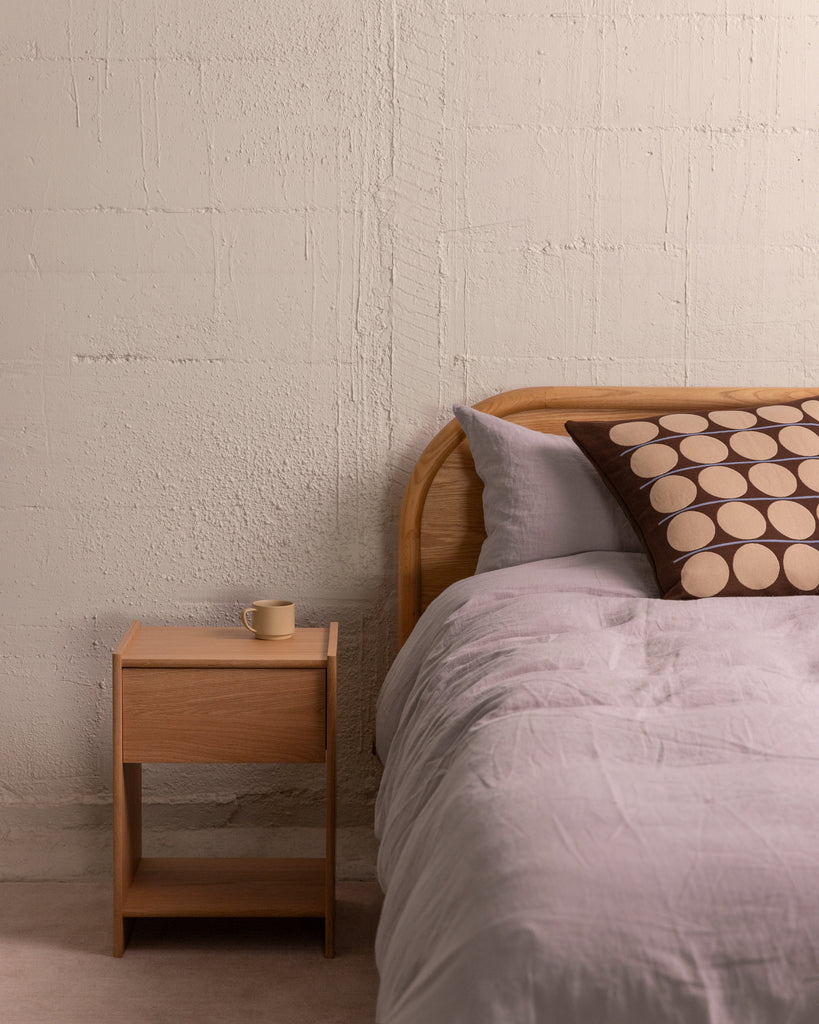 Abacus Cushion Cover - Chocolate & Wheat