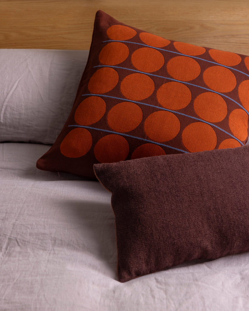 Abacus Cushion Cover - Merlot & Cherry