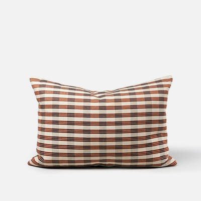 Folio Cushion Cover - Russet & Mulberry