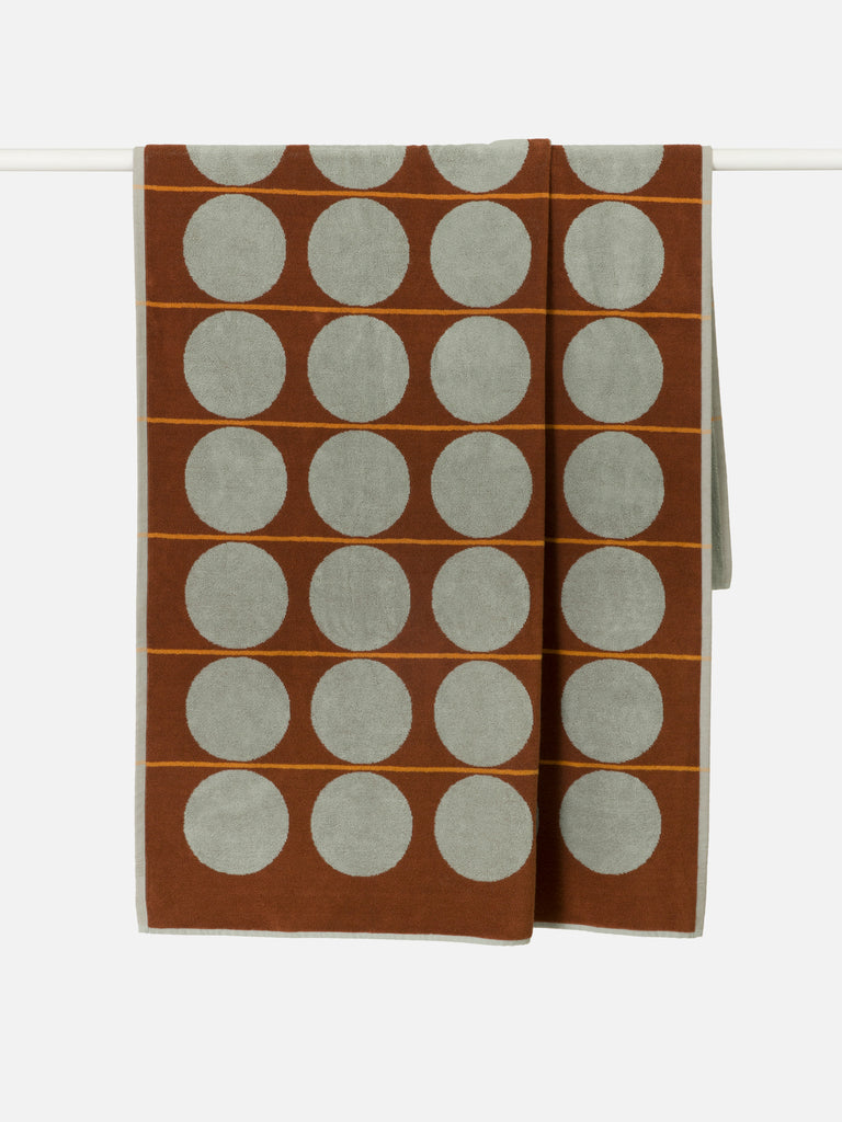 Abacus Beach Towel - Mist & Paprika