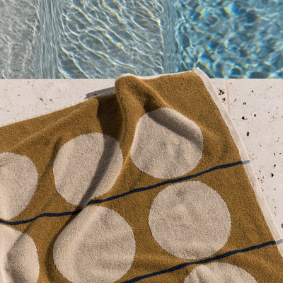 Abacus Beach Towel - Oyster & Kumara