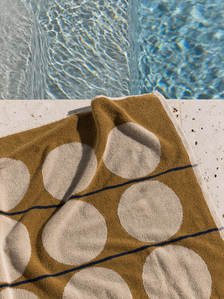 Abacus Beach Towel - Oyster & Kumara