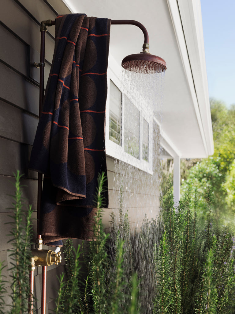 Abacus Beach Towel - Rye & Tamarillo