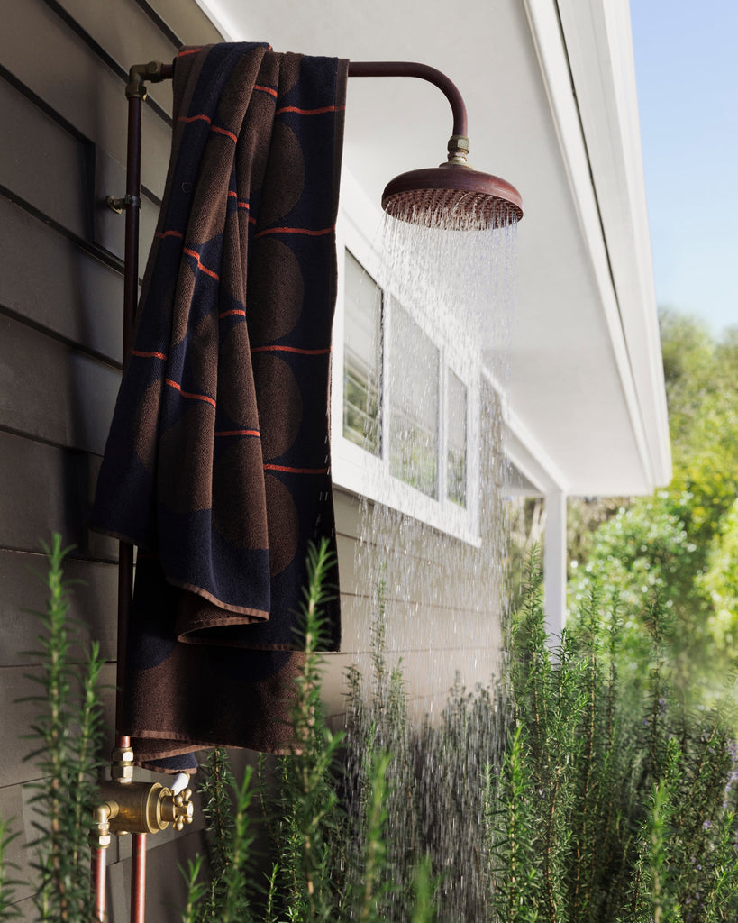 Abacus Beach Towel - Rye & Tamarillo