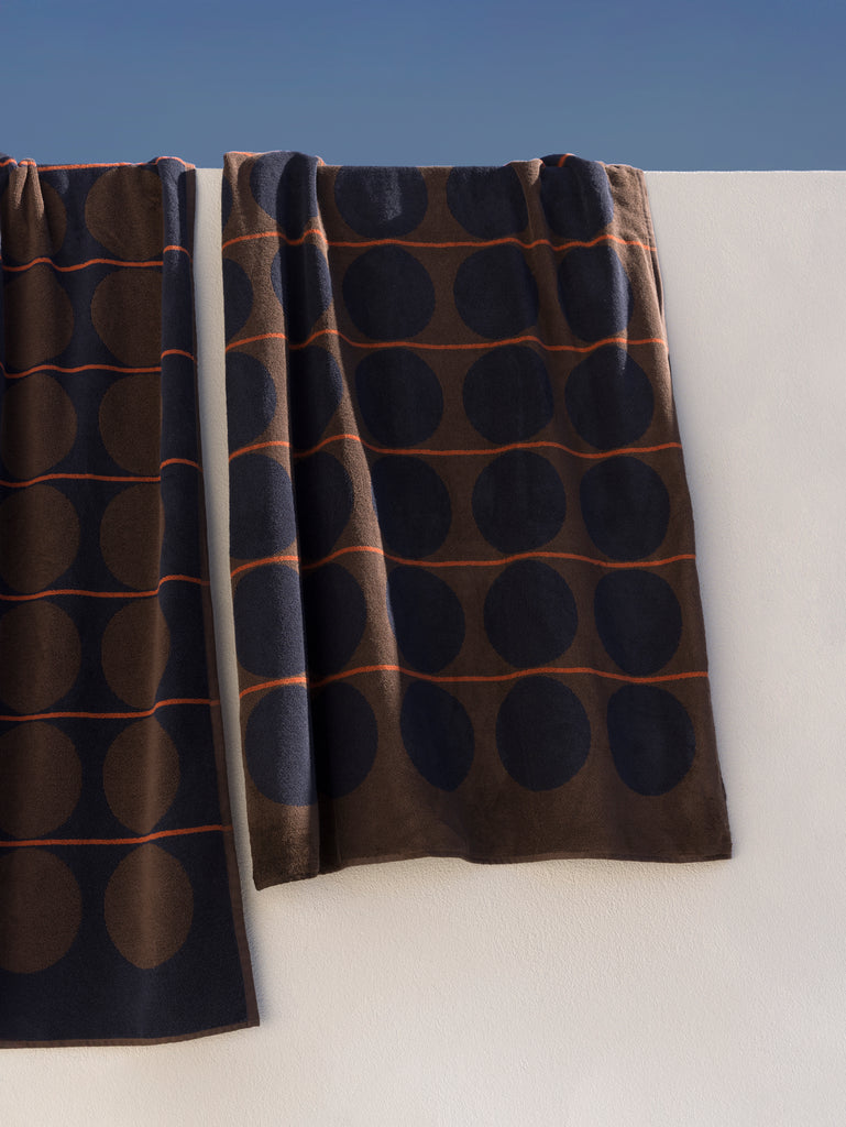 Abacus Beach Towel - Rye & Tamarillo