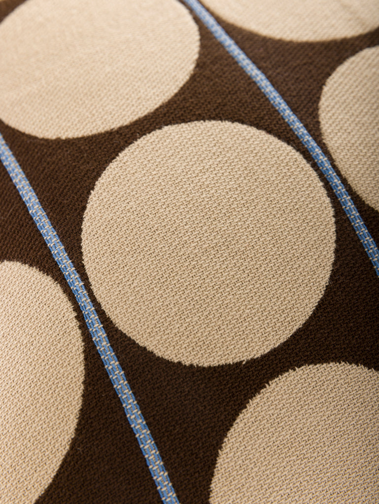 Abacus Cushion Cover - Chocolate & Wheat