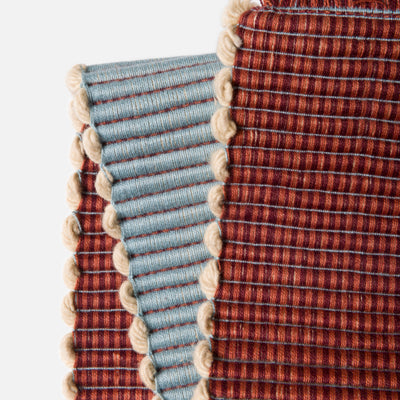 Albers Striped Placemat - Cherry & Powder Blue