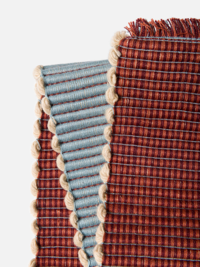 Albers Striped Placemat - Cherry & Powder Blue