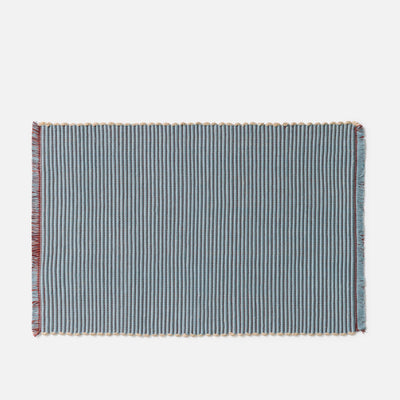 Albers Striped Placemat - Cherry & Powder Blue