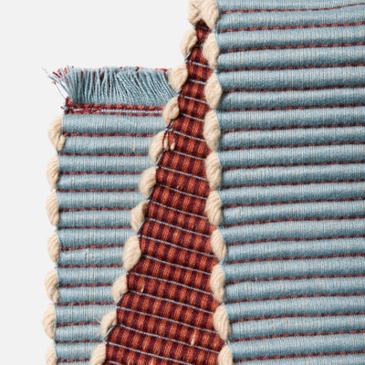 Albers Striped Placemat - Cherry & Powder Blue