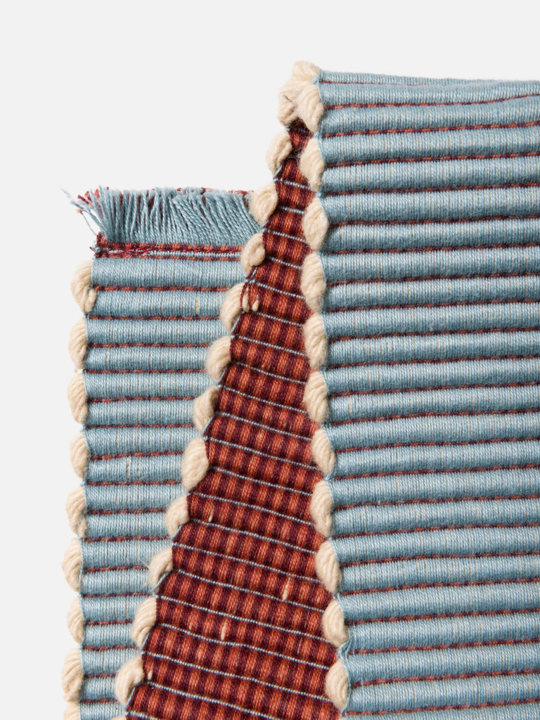 Albers Striped Placemat - Cherry & Powder Blue