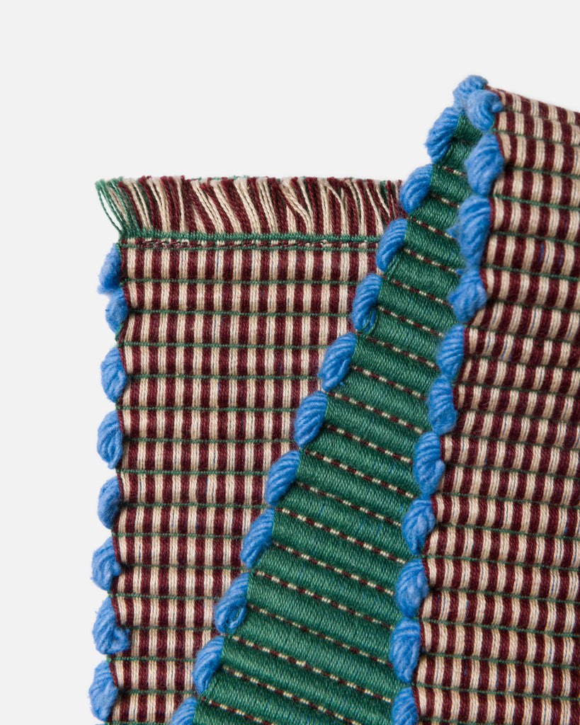 Albers Striped Placemat - Mint & Merlot