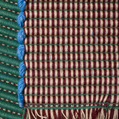 Albers Striped Placemat - Mint & Merlot