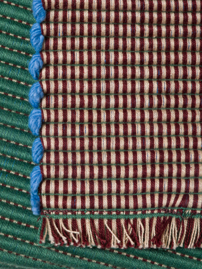 Albers Striped Placemat - Mint & Merlot