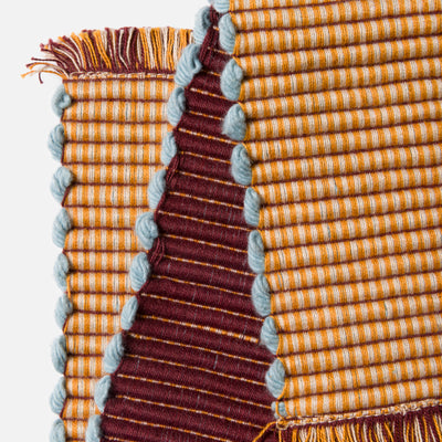 Albers Striped Placemat - Saffron & Merlot