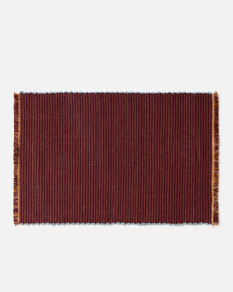 Albers Striped Placemat - Saffron & Merlot
