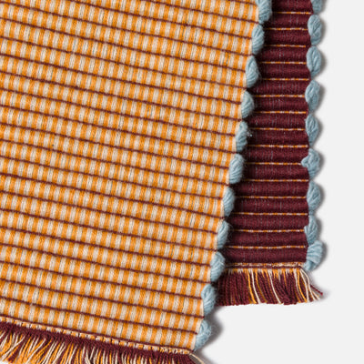 Albers Striped Placemat - Saffron & Merlot