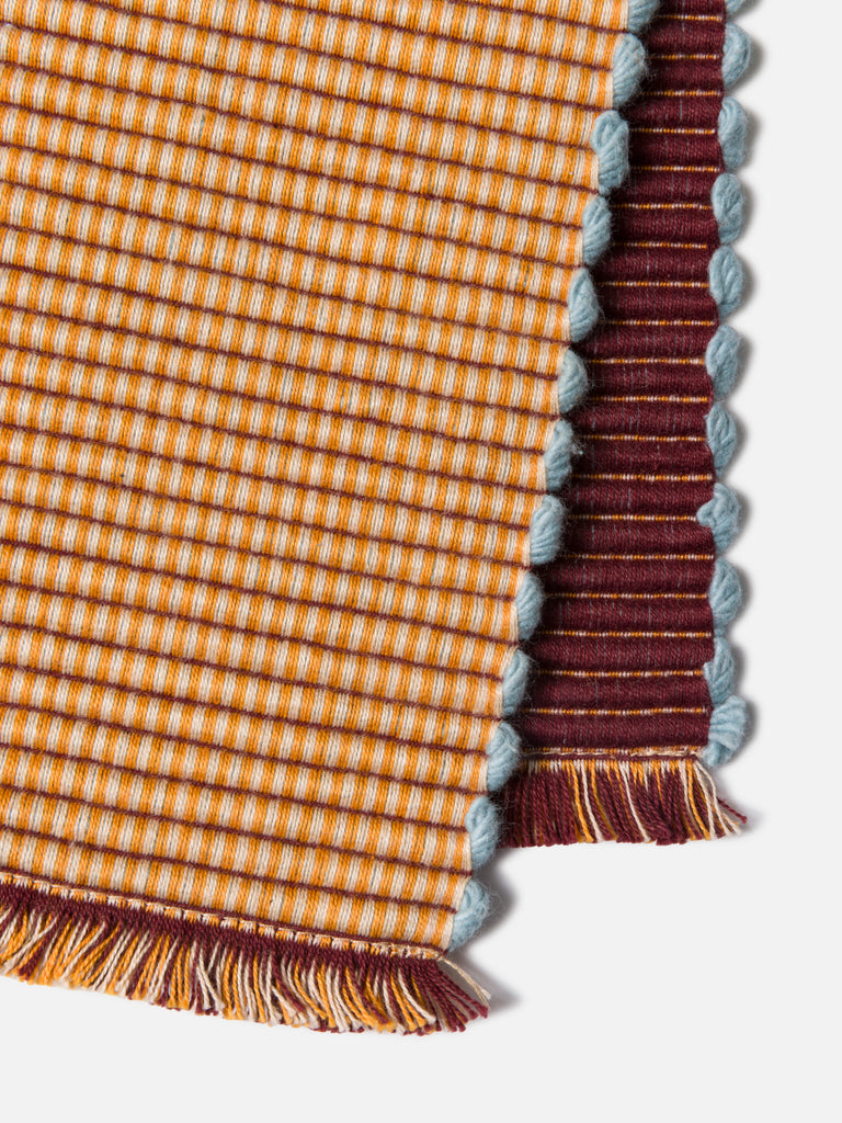 Albers Striped Placemat - Saffron & Merlot