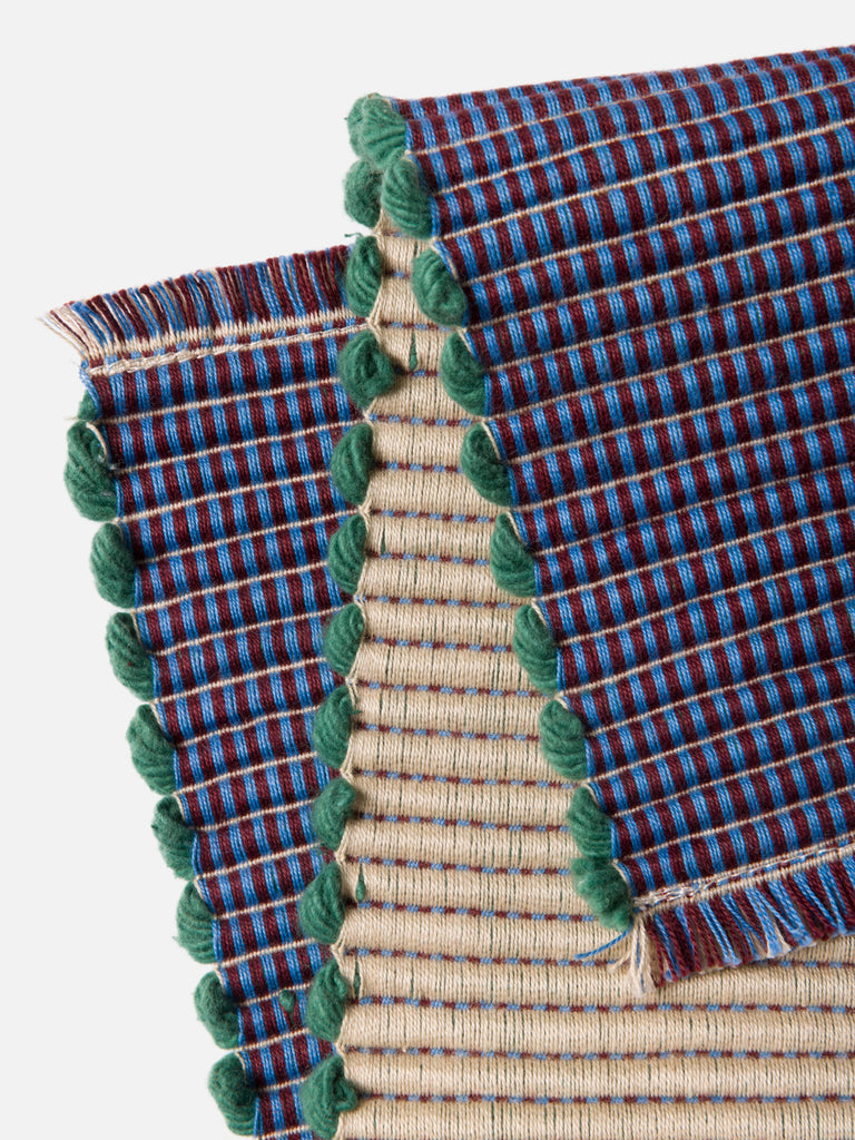 Albers Striped Placemat - Wheat & Cornflower