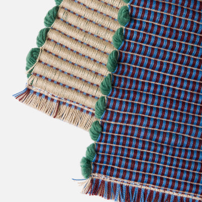 Albers Striped Placemat - Wheat & Cornflower