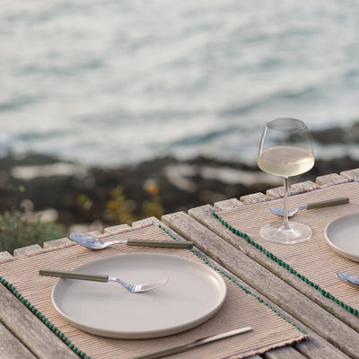 Albers Striped Placemat - Wheat & Cornflower