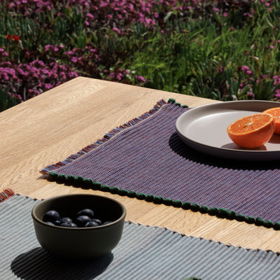 Albers Striped Placemat - Wheat & Cornflower
