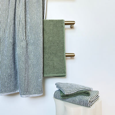 Classic Towels - Olive Stripe