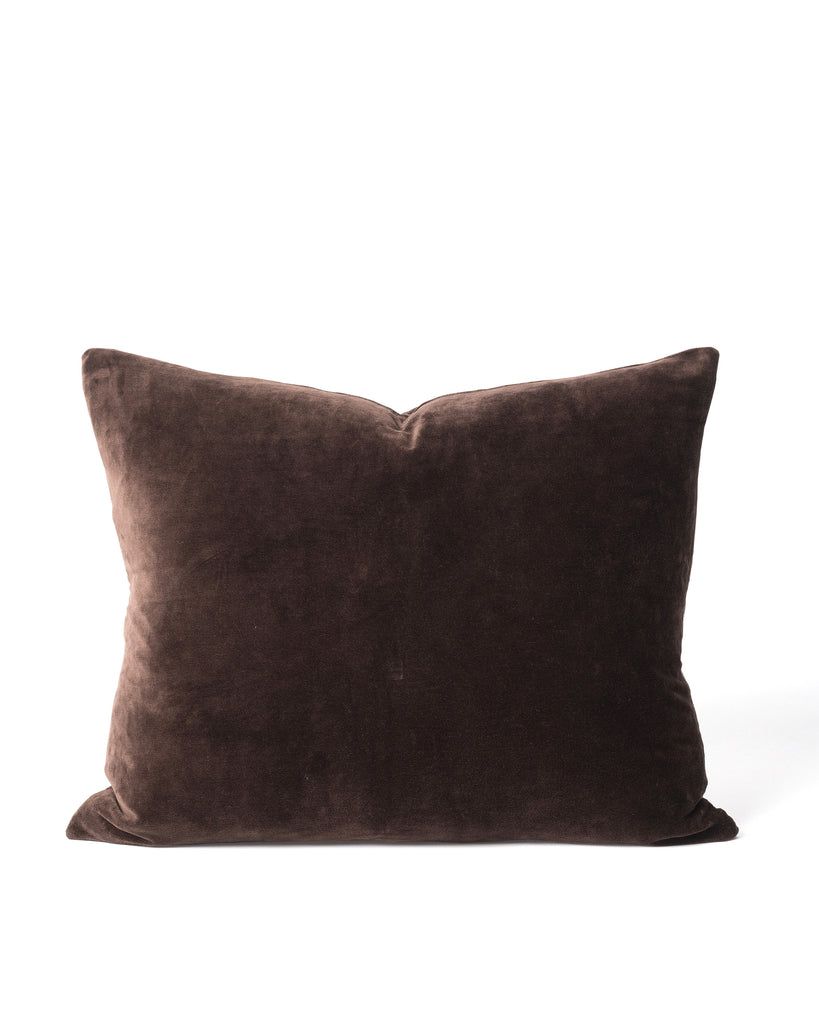 Cotton Velvet Cushion Cover - Henna