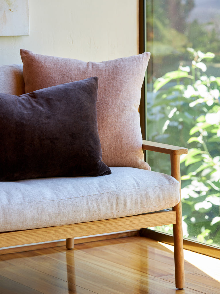 Cotton Velvet Cushion Cover - Henna