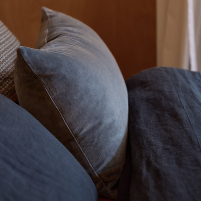 Cotton Velvet Lumbar Cushion - Cod