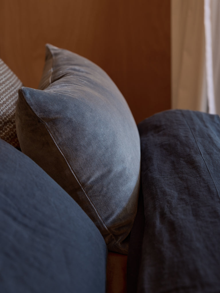 Cotton Velvet Lumbar Cushion - Cod