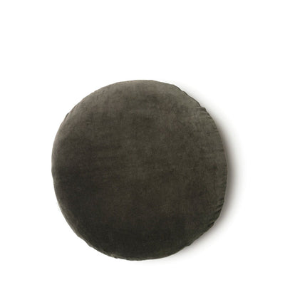 Cotton Velvet Round Cushion Cover - Nori