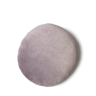 Cotton Velvet Round Cushion Cover - Pansy