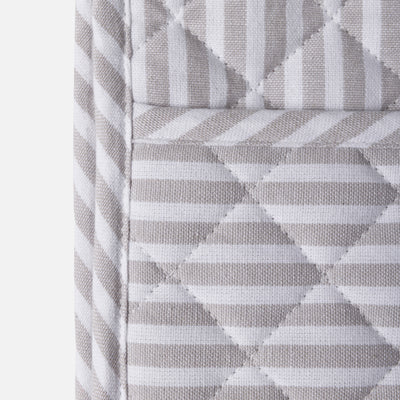 Double Oven Glove - Grey Classic Stripe
