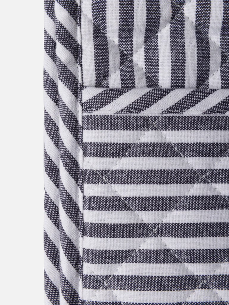Double Oven Glove - Navy Classic Stripe