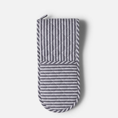 Double Oven Glove - Navy Classic Stripe
