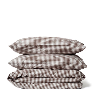 Duvet Cover - Cocoa Gingham