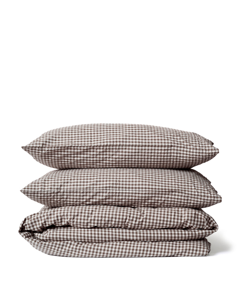 Duvet Cover - Cocoa Gingham