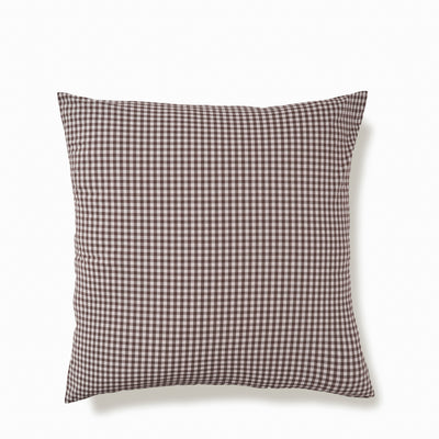 Euro Pillowcase - Cocoa Gingham