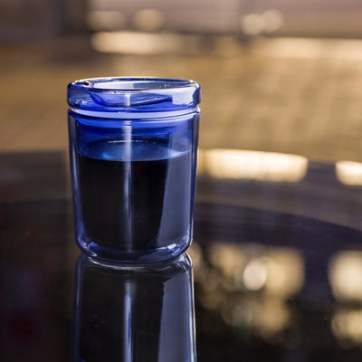 Glass Travel Cup - Cobalt