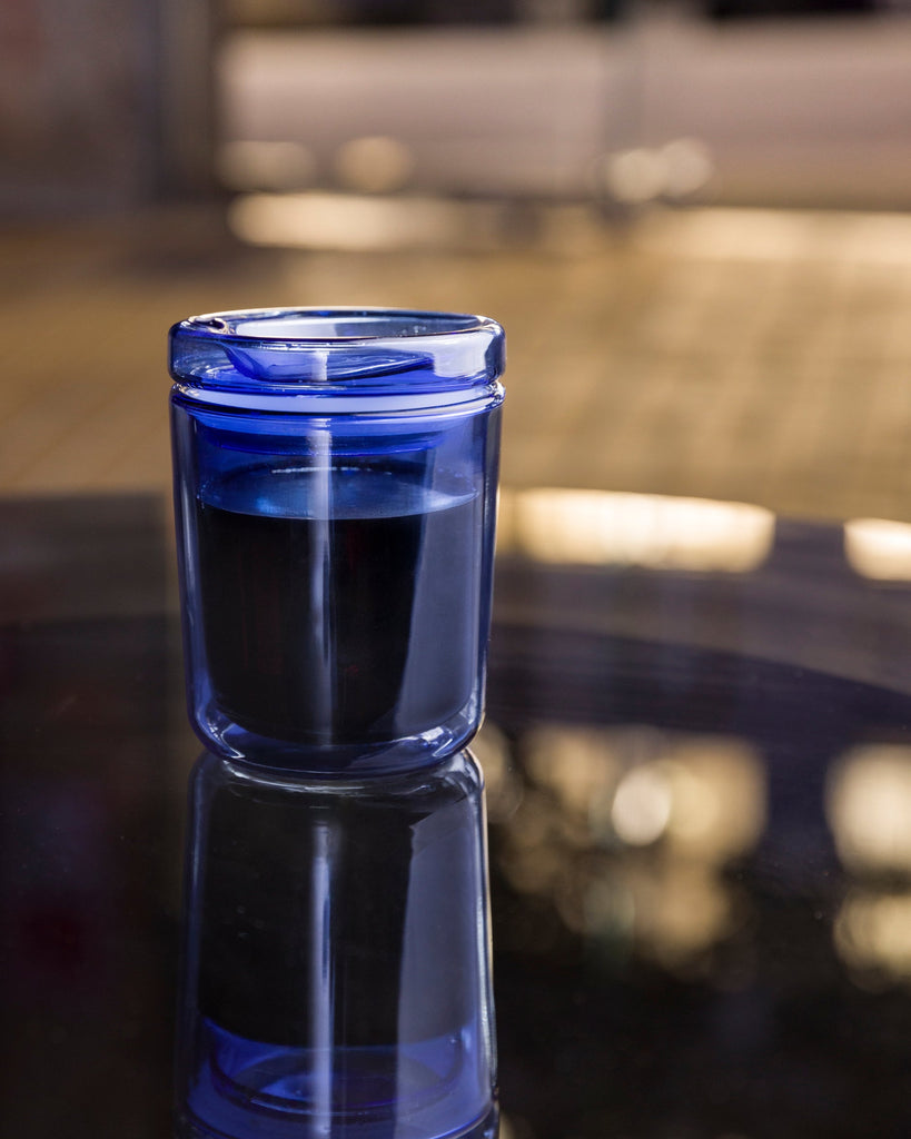 Glass Travel Cup - Cobalt