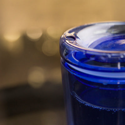 Glass Travel Cup - Cobalt