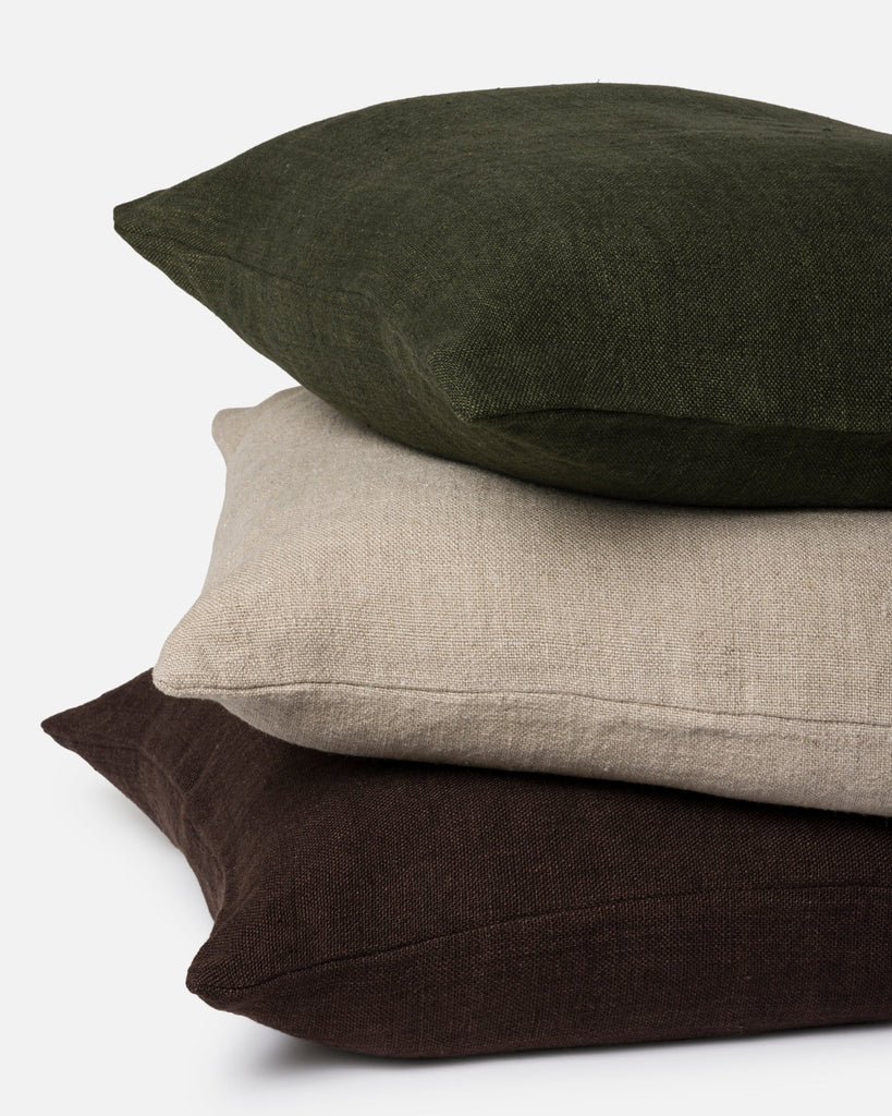 Heavy Linen Cushion Cover - Ivy