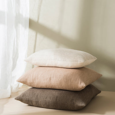 Heavy Linen Jute Cushion Cover - Quinoa