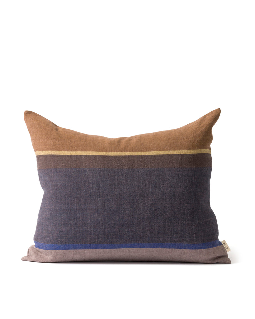 Obi Cushion Cover - Blue & Dijon