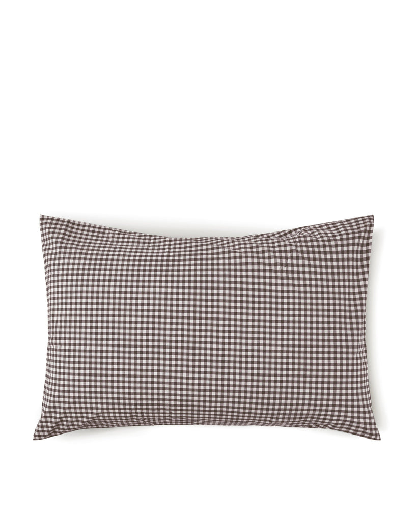 Pillowcase Pair - Cocoa Gingham