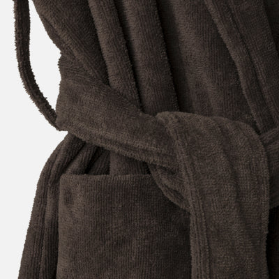 Unisex Velour Cotton Robe - Cocoa
