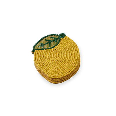 Citron Beaded Coaster Set
