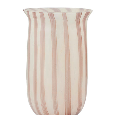 Claudia Glass Vase - Ivory & Russet
